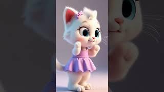 Cute Kitten Standing Like a Little Star!  So Adorable!