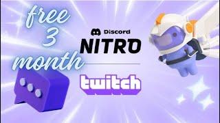 FREE Discord Nitro for 3 Months with Twitch!