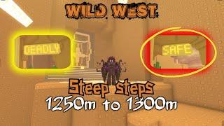 Steep Steps 1250m to 1300m | Wild West | 3rd Mountain | Safe Path #roblox #steepsteps