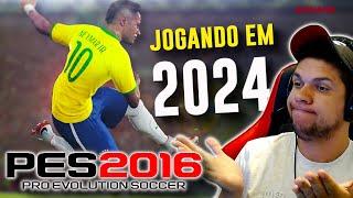 JOGUEI O PES 2016 em 2024!!! E ELE É MUITO MELHOR QUE O EFOOTBALL!!!