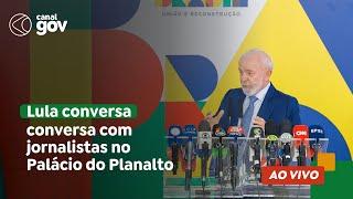  Presidente Lula conversa com jornalistas no Palácio do Planalto