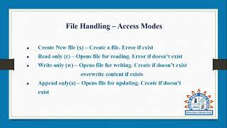 file access modes in Python programming in Tamil