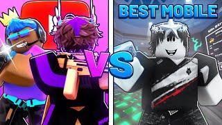 2 Youtubers VS #1 Mobile Player In Roblox Rivals!