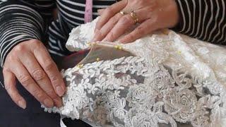 How to Alter Illusion Panels on a Wedding Gown. Bridal Alterations. Seamstress Life