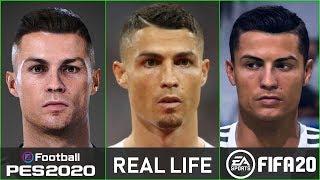 FIFA 20 vs REAL LIFE vs PES 2020  | JUVENTUS FC PLAYER FACES COMPARISONS