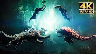 Godzilla & King Kong Vs. Skar King & Shimo 4K Full Fight Scene (2024) Godzilla x Kong Movie