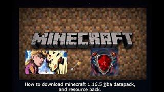 How to download minecraft 1.16.5 jjba datapack.