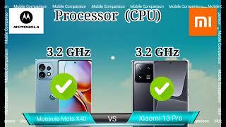 Motorola Moto X40 vs Xiaomi 13 Pro : What's the Difference?  Unexpected!!