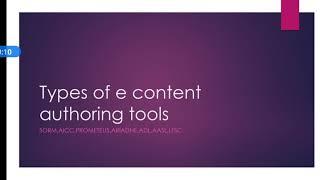 Types of e content authoring tools