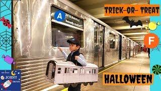 Johny's Halloween Wearing MTA Costume MTA Transit Museum & Subway Train Ride