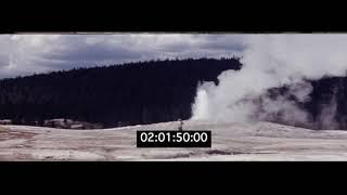 Geyser in Yellowstone National Park, 1960s Home Movies, HD