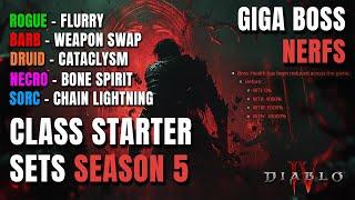 STARTER SETS S5 for ALL CLASSES Confirmed & GIGA BOSS NERFS Diablo 4