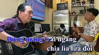 MÙA THU LÁ BAY  KARAOKE  Tone Nam Guitar ( B, )