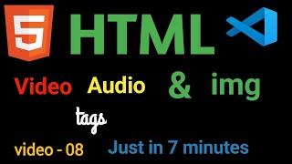 Video tags, audio tag and image tag in html | multimedia elements