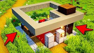 Simple Modern House in Minecraft: Timelapse