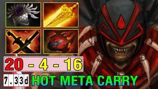 Hot Meta Hard Carry [Bloodseeker] Cancer Build Blade Mail + Radiance Max Speed Hunt Dota2 7.33D