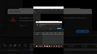 How to fix unsupported file in  #aftereffects #shorts