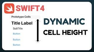 [Swift 4] Dynamic TableView Cell Height.