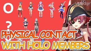 [Houshou Marine] physical contact with Holo members [Vtuber translation, Hololive Eng Sub]