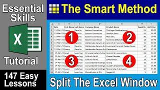 3-19: Split the Excel window into multiple panes