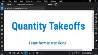 Bluebeam Revu: Quantity Takeoffs in Revu