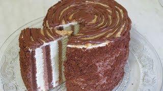 Торт ЗЕБРА ВЕРТИКАЛЬ! НОВЫЙ РЕЦЕПТ! ТАКОГО ТОРТА ВЫ ТОЧНО НЕ ПРОБОВАЛИ! ZEBRA Cake