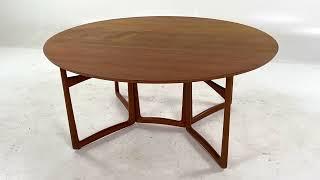 Peter Hvidt and Orla Molgaard Nielsen for France and Son Mid Century Teak Drop Leaf Dining Table