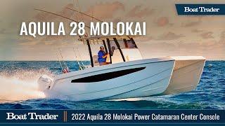 Aquila 28 Molokai Power Catamaran Center Console Boat Walkthrough