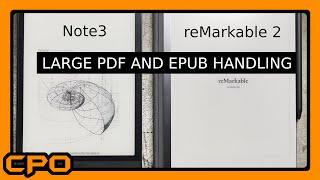 Large PDF and EPUB Documents : Remarkable 2 vs Boox Note 3