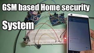 GSM Based Home Security System using MQ-2 gas/Smoke sensor, Arduino uno and GSM module Sim 900A