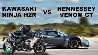 Ninja H2R vs Hennessey Venom GT