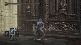 Dark Souls 3 - Judicator Argo asks the Champion of Ash to leave through the door (Dialogue)