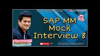 SAP MM Mock Interview 9 by Ganesh Padala || SAP MM Freshers interview preparation videos || ERP