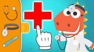 Aprende con Eddie a vestirte como un Medico ‍️️ Eddie el dinosaurio se disfraza de Doctor