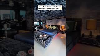 Rs. 550 Crore Sarastar Yacht  | Sleek Master Bedroom & Unique Marble Cabins