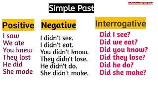 LEARN PAST SIMPLE TENSE (WITH STRUCTURES) ENGLISH AsaanHai With Aditya