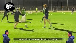 Fussballtraining: Spielform - Rondo - 4 gegen 4 plus 1 mit zwei kleinen Toren