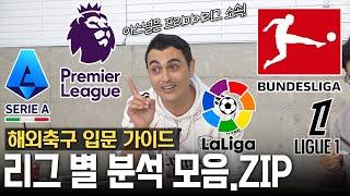 [지도 시리즈 통합본] 해외 축구 리그가 너무 많아서 어렵다고요? 그래서 준비한 리그별 분석 영상 통합본!!