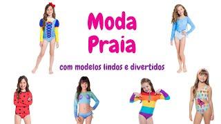 Moda Praia Infantil -  Siri Kids e Veggi (biquinis, maiôs, blusa de proteção e roupão)