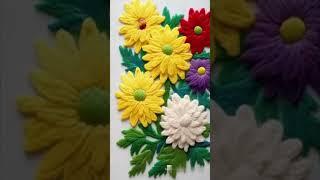 punch needle embroidery：Colorful sunflower
