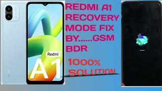 redmi a1 recovery mode, No Command fix % (GSM BDR) #viralvideo