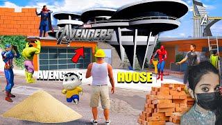 Franklin's House Change Into Super Heroes House | Shinchan - GTA 5