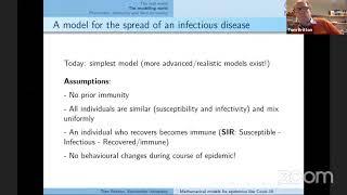 Mathematical models for epidemics like COVID-19 - Prof. Dr. Tom Britton