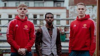 United's Brandon Williams and Nathan Bishop visit Centrepoint in support of #OldTrafford sleepout