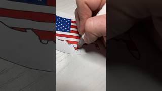 Drawing USA in my North American Map #art #flag #usa #shorts