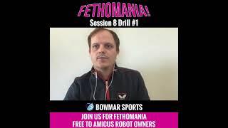 FETHOMANIA 8: Drill 1 - 1 Backhand Topspin from Backhand against Topspin to Backhand, 1 Forehand...