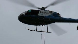 National Grid helicopter team working on power cables