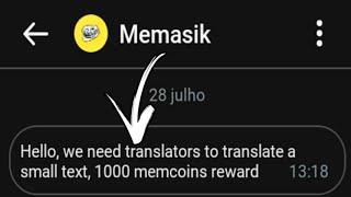 O DIA Q O MEMASIK MIM ENVIOU 1000 MEMECOINS