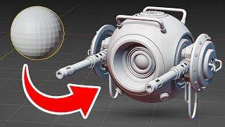 Spherical Robot with Turret in Blender - Part 1/2 - Beginner Tutorial