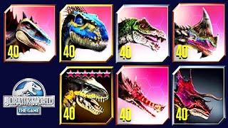 ALL MAX LEVEL 40 SUPER HYBRIDS (JURASSIC WORLD)